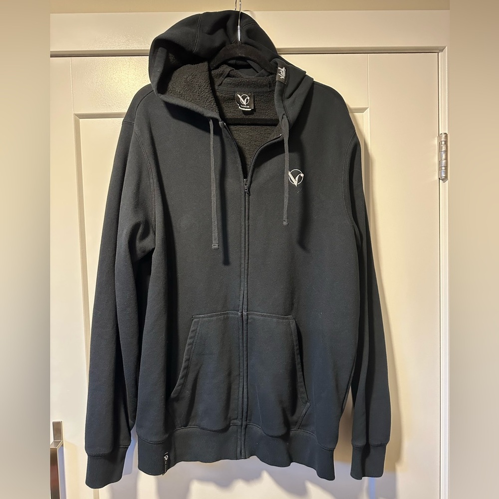 Virtika Men's Black Zip Up Sweater Tall